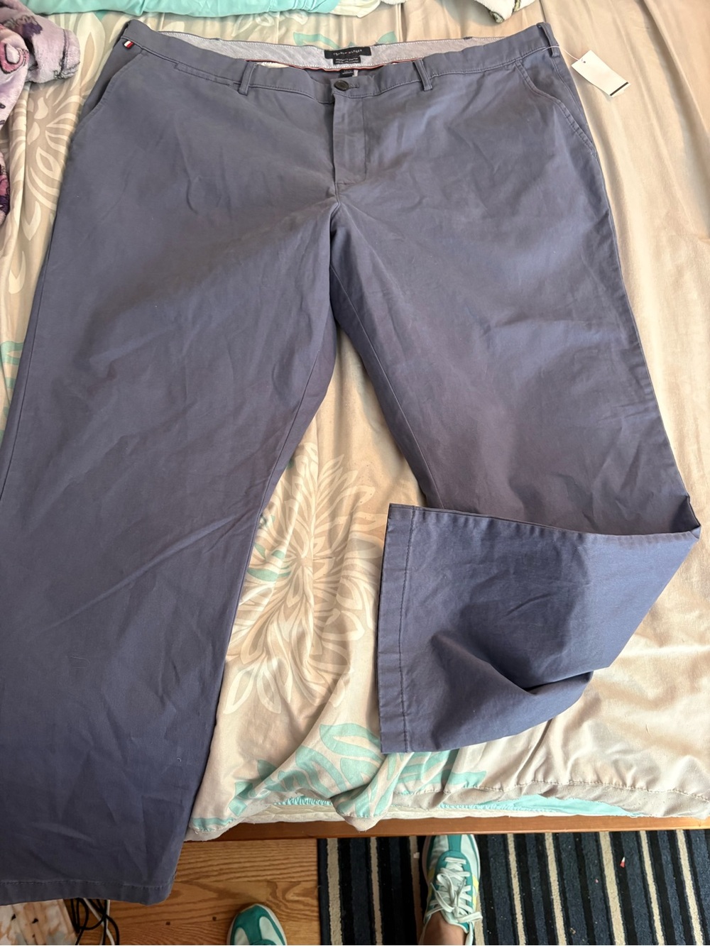 Tommy Hilfiger Slate Blue Straight Chino Pants regular fit stretch
